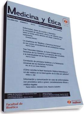 REVISTA MEDICINA Y &Eacute;TICA.